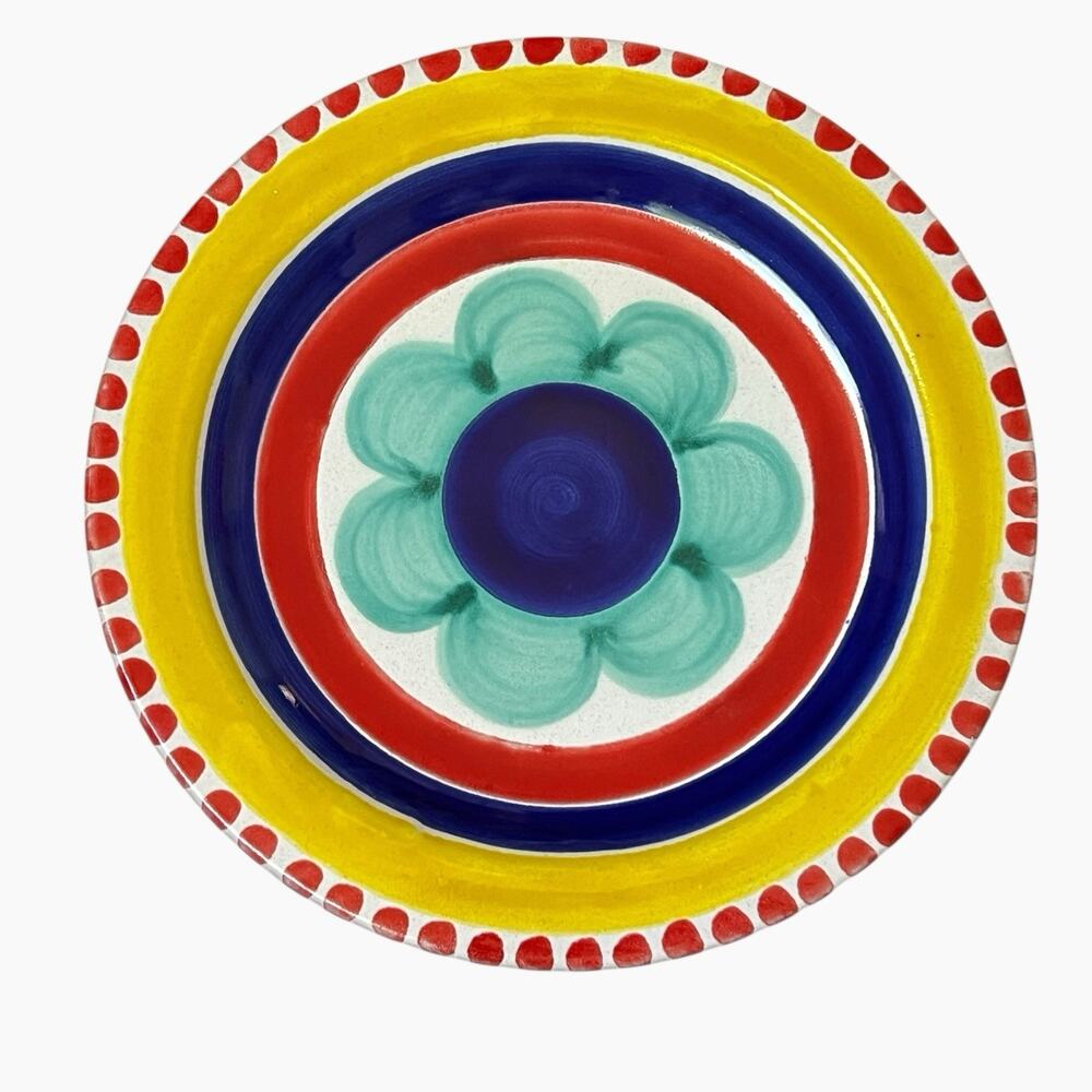 Signed Giovanni DeSimone Plate Ceramic Art Pottery Hand Painted Colorful Italy